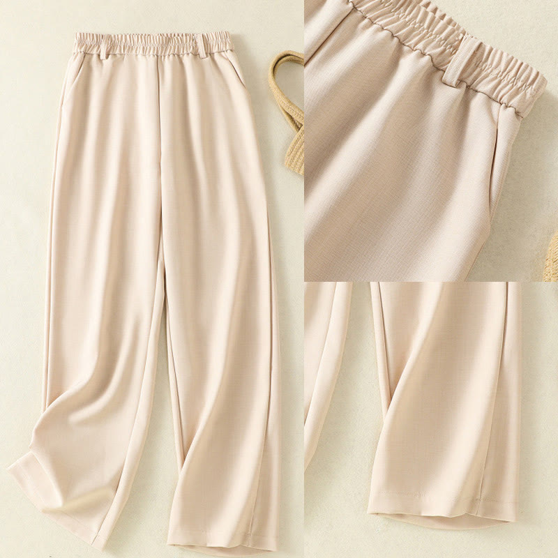 Pantaloni da donna in cotone con coulisse, con elastico in vita e tasche, stile vintage, motivo Buddha Stones - image 7
