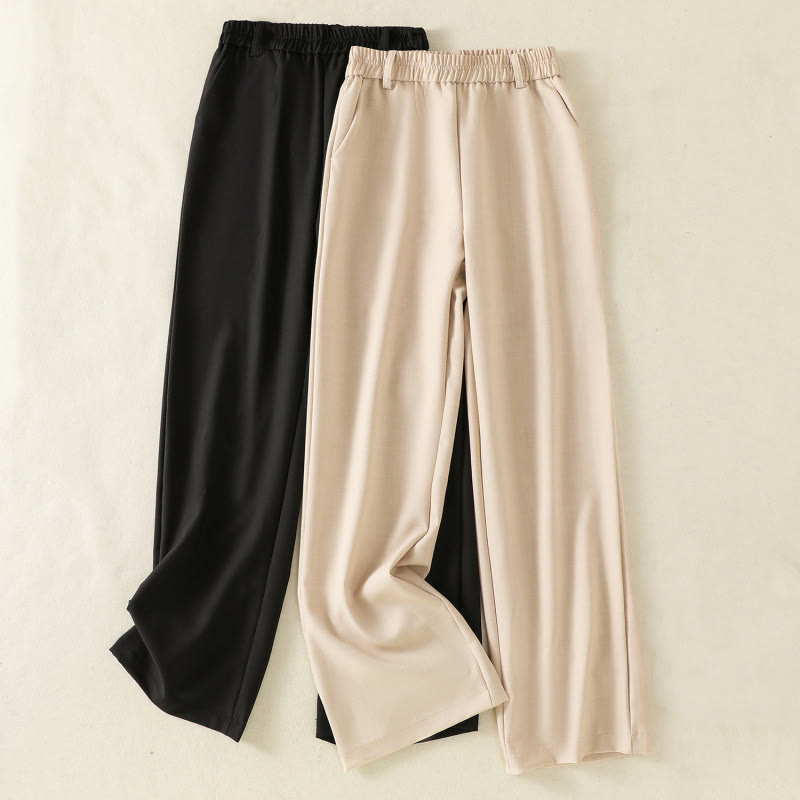 Pantaloni da donna in cotone con coulisse, con elastico in vita e tasche, stile vintage, motivo Buddha Stones - image 16