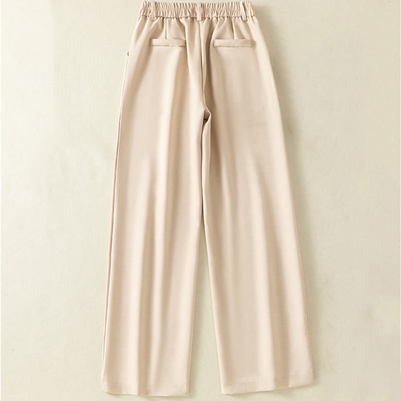 Pantaloni da donna in cotone con coulisse, con elastico in vita e tasche, stile vintage, motivo Buddha Stones - image 1