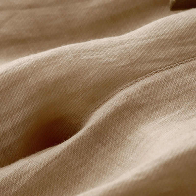 Pantaloni harem da donna in cotone e lino con coulisse, stile vintage, casual, estivi, con tasche, in Buddha Stones - image 17