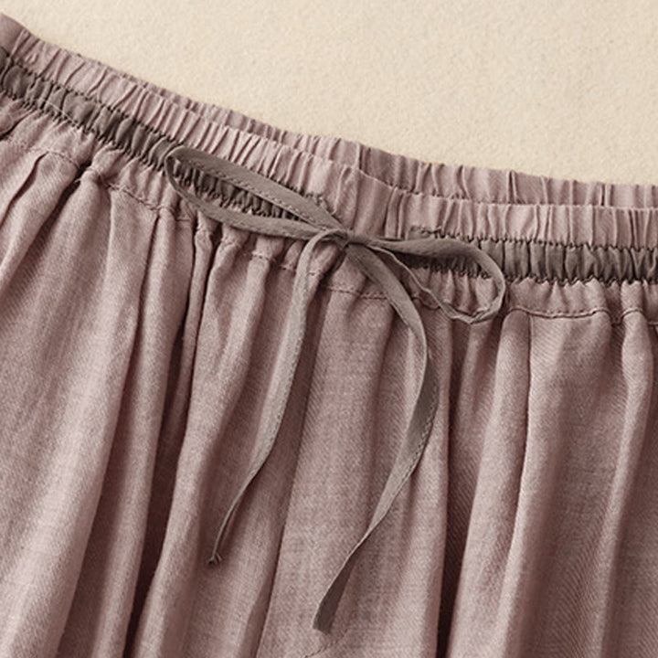 Pantaloni harem da donna in cotone e lino con coulisse, stile vintage, casual, estivi, con tasche, in Buddha Stones - image 24