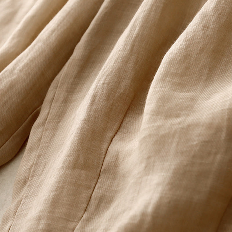 Pantaloni harem da donna in cotone e lino con coulisse, stile vintage, casual, estivi, con tasche, in Buddha Stones - image 16