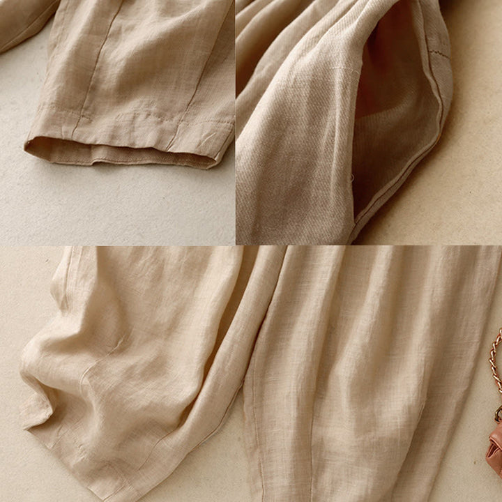 Pantaloni harem da donna in cotone e lino con coulisse, stile vintage, casual, estivi, con tasche, in Buddha Stones - image 19