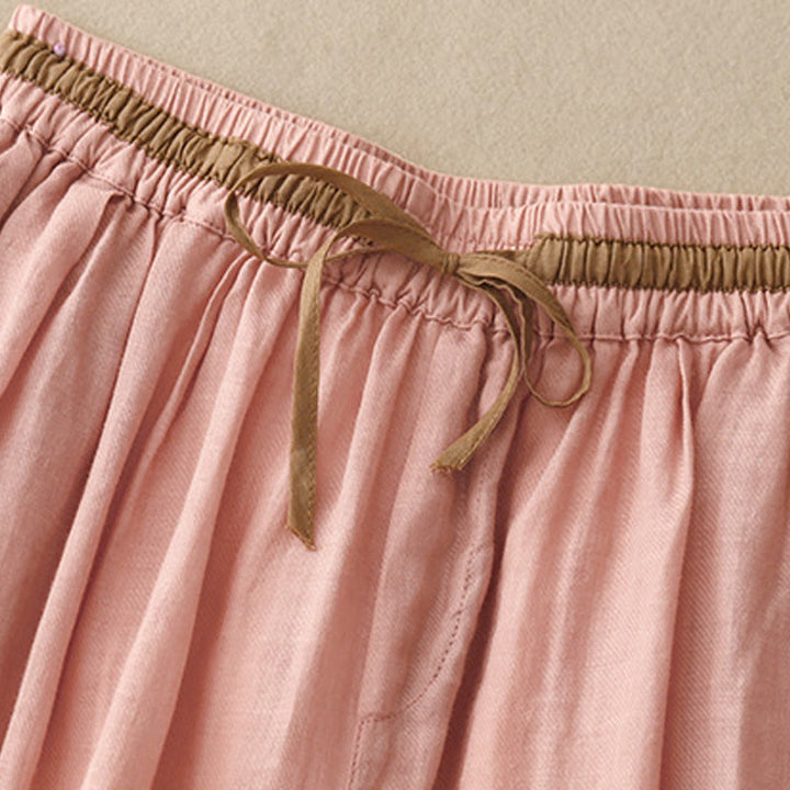 Pantaloni harem da donna in cotone e lino con coulisse, stile vintage, casual, estivi, con tasche, in Buddha Stones - image 21