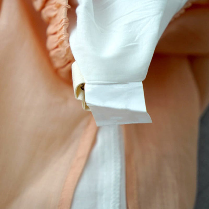 Pantaloni larghi da donna Buddha Stones, casual, tinta unita, in ramia, con spacchi, lunghezza 7-8, con tasche - image 9