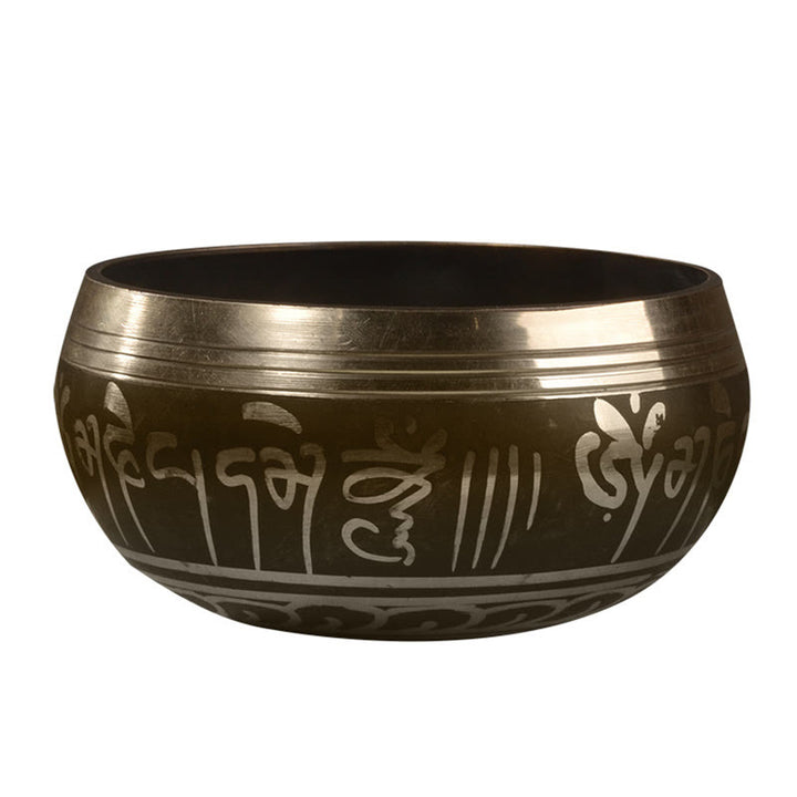 Buddha Stones Set di ciotole sonore fatte a mano con motivo Occhi di Buddha e scritte sacre, ideali per la guarigione e la meditazione. - image 10