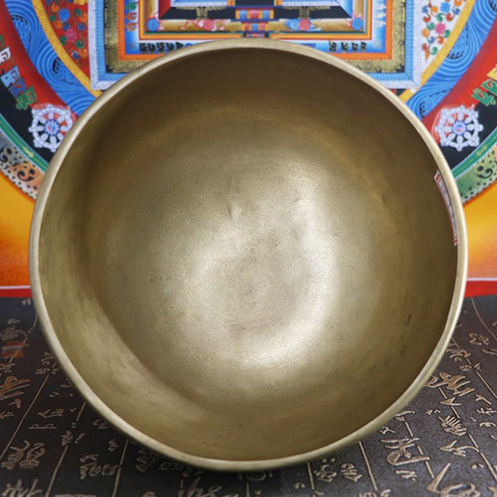 Buddha Stones Set di ciotole sonore dorate fatte a mano in Nepal, dal design semplice, per guarigione e meditazione. - image 13