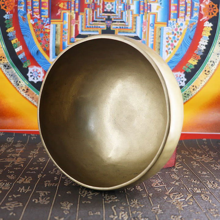 Buddha Stones Set di ciotole sonore dorate fatte a mano in Nepal, dal design semplice, per guarigione e meditazione. - image 15