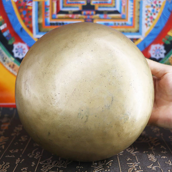 Buddha Stones Set di ciotole sonore dorate fatte a mano in Nepal, dal design semplice, per guarigione e meditazione. - image 14