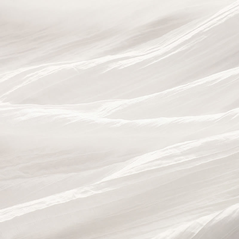 Abito midi in cotone e lino a maniche corte, estivo, casual, con ricamo semplice a doppio strato, motivo Buddha Stones - image 27