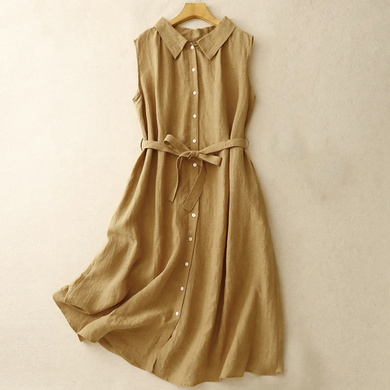 Cardigan midi estivo in cotone senza maniche con allacciatura a bottoni e risvolto, motivo Buddha Stones - Verga d'oro - US12, UK/AU16, EU44 (2XL) - image 0