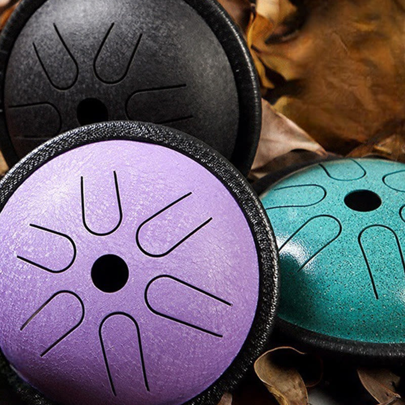 Tamburo in acciaio Buddha Stones, suono curativo, meditazione, yoga, kit di batteria, 6 note, 5,5 pollici