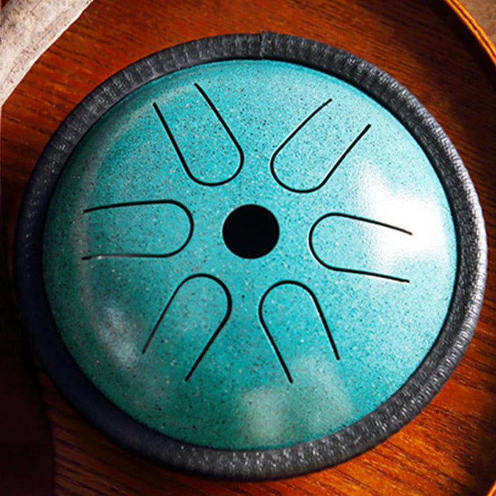 Tamburo in acciaio Buddha Stones, suono curativo, meditazione, yoga, kit di batteria, 6 note, 5,5 pollici