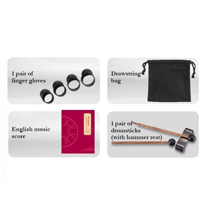 Tamburo in acciaio Buddha Stones, suono curativo, meditazione, yoga, kit di batteria, 6 note, 5,5 pollici