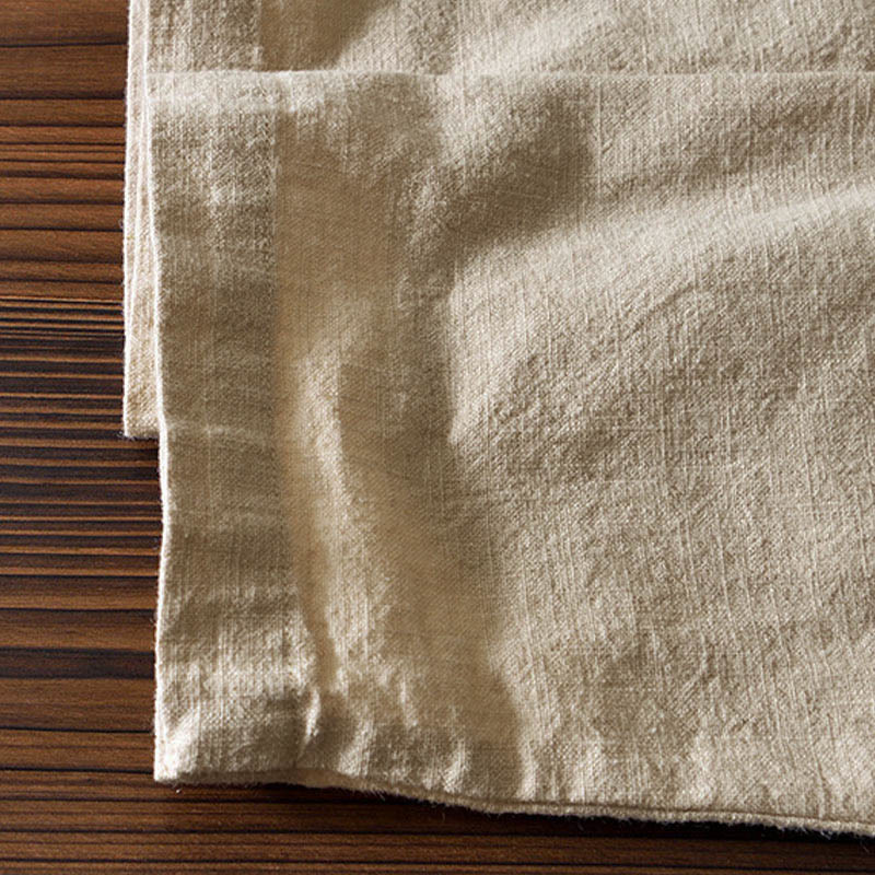 Giacca da uomo in lino e cotone con tasche, stile cinese Tang, con bottoni a rana Buddha Stones - image 27