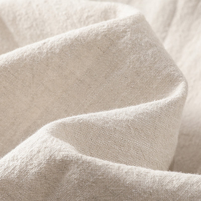 Pantaloni harem da donna in cotone e lino con ricamo Buddha Stones, lunghezza 7-8, con tasche - image 14