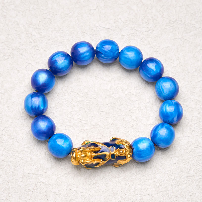 Braccialetto di guarigione positiva PiXiu con salice marino colorato Buddha Stones che cambia colore