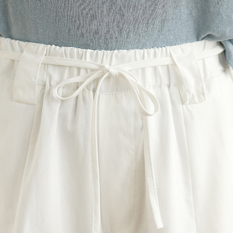 Pantaloni da donna con tasche e lacci, stile vintage estivo, a gamba larga, con spacchi, Buddha Stones - image 13