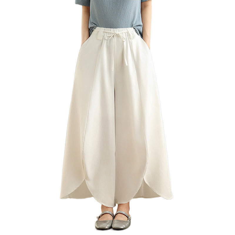 Pantaloni da donna con tasche e lacci, stile vintage estivo, a gamba larga, con spacchi, Buddha Stones - image 15