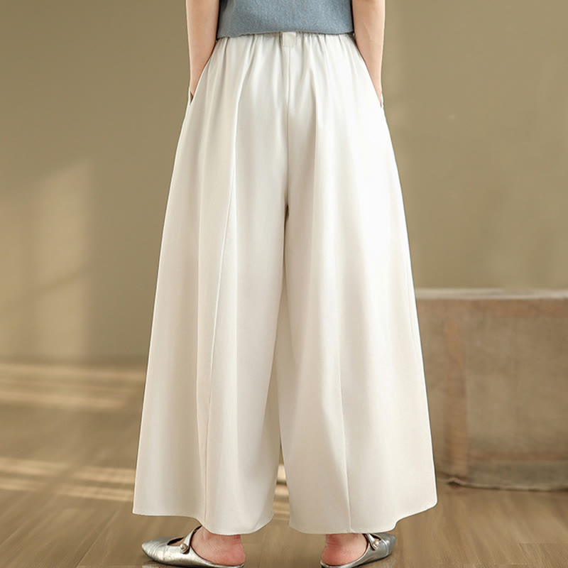 Pantaloni da donna con tasche e lacci, stile vintage estivo, a gamba larga, con spacchi, Buddha Stones - image 8