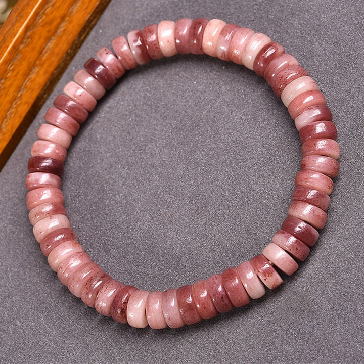 Bracciale Buddha Stones in osso di cammello tibetano naturale con perle di sangue viola, per tenere lontani gli spiriti maligni