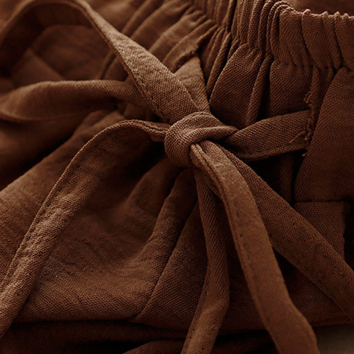 Pantaloni larghi da donna con coulisse, modello Buddha Stones, casual, etnici, semplici, con tasche - image 3