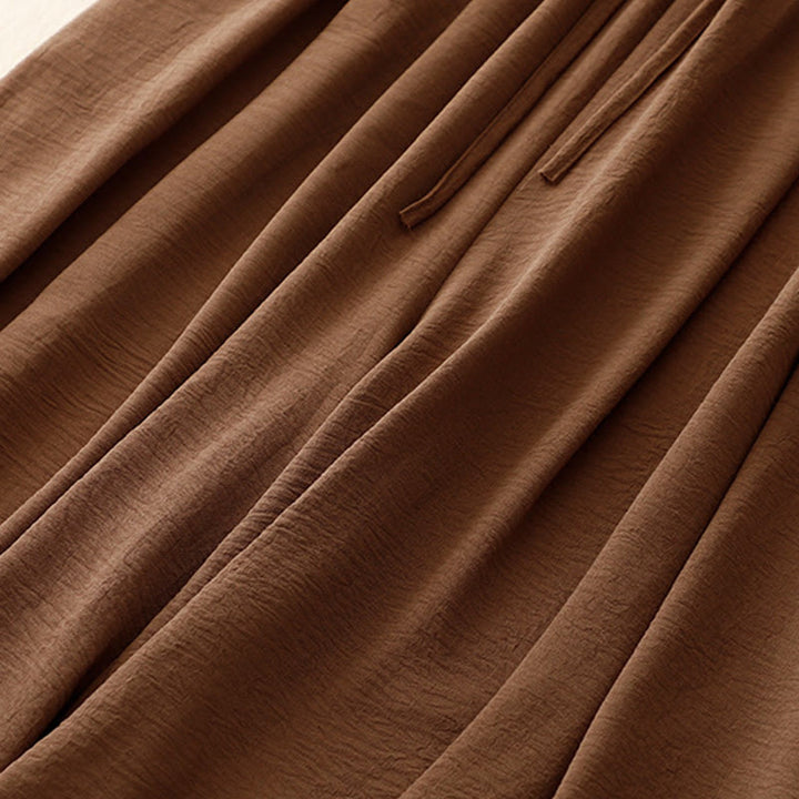 Pantaloni larghi da donna con coulisse, modello Buddha Stones, casual, etnici, semplici, con tasche - image 5