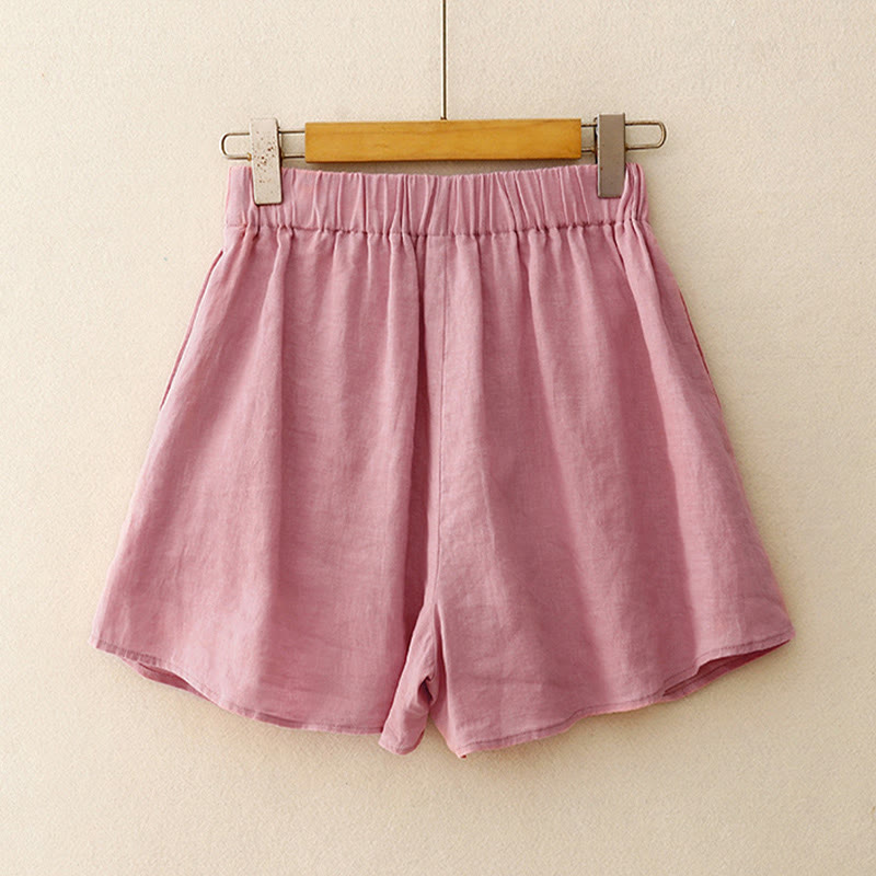 Completo estivo da donna con motivo Buddha Stones, composto da 2 pezzi: maglietta a maniche lunghe, pantaloncini e abbigliamento da meditazione, con tasche. - image 9
