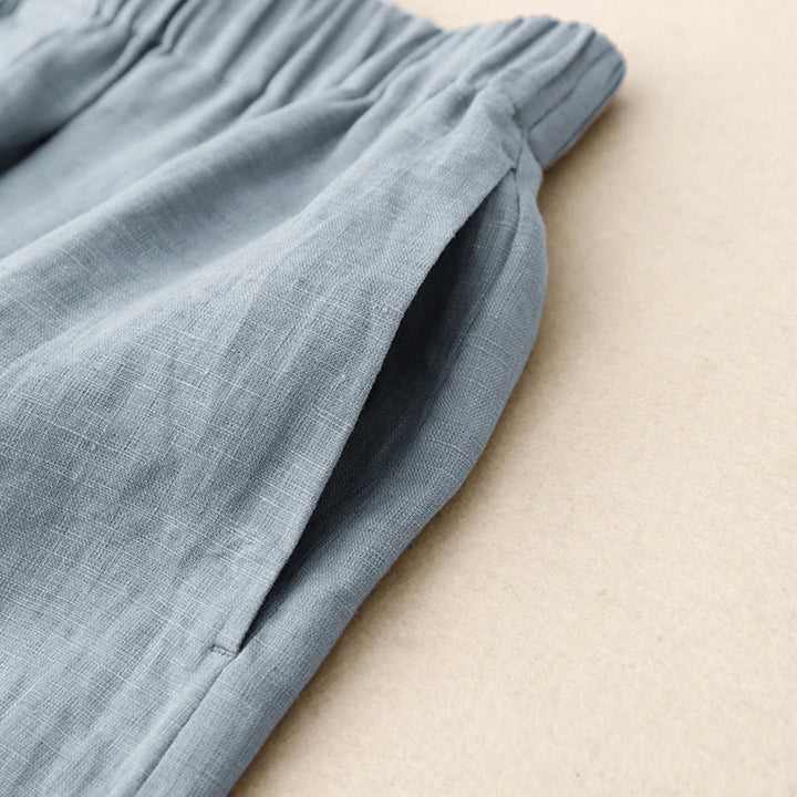 Completo estivo da donna con motivo Buddha Stones, composto da 2 pezzi: maglietta a maniche lunghe, pantaloncini e abbigliamento da meditazione, con tasche. - image 26