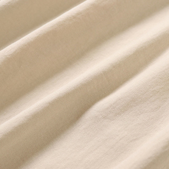 Abito midi in lino e cotone con maniche lunghe a lanterna, casual, artistico, con ricamo geometrico e bottoni sul davanti, Buddha Stones - image 18