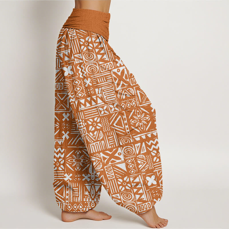 Pantaloni harem da donna con elastico in vita, modello tribale ispirato al Buddha Stones , casual - image 2