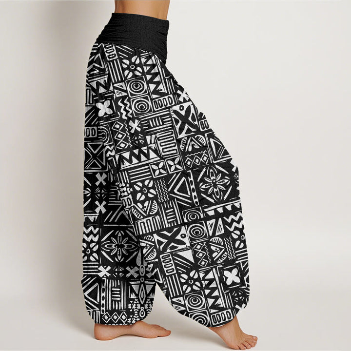 Pantaloni harem da donna con elastico in vita, modello tribale ispirato al Buddha Stones , casual - image 6