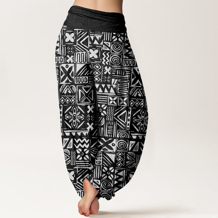 Pantaloni harem da donna con elastico in vita, modello tribale ispirato al Buddha Stones , casual - image 7