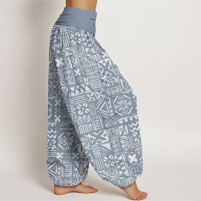 Pantaloni harem da donna con elastico in vita, modello tribale ispirato al Buddha Stones , casual - image 9