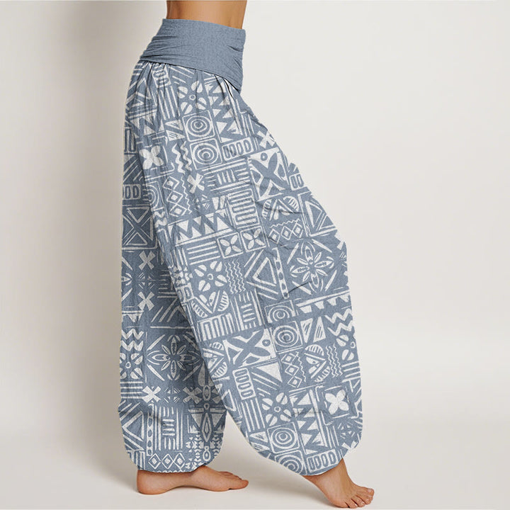 Pantaloni harem da donna con elastico in vita, modello tribale ispirato al Buddha Stones , casual - image 9