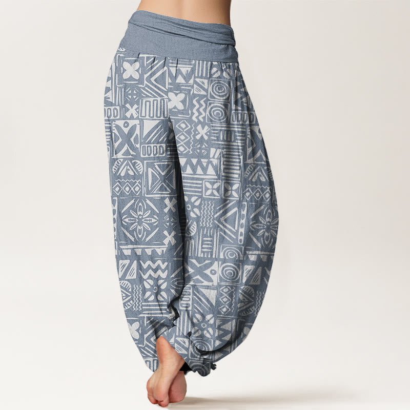 Pantaloni harem da donna con elastico in vita, modello tribale ispirato al Buddha Stones , casual - image 10