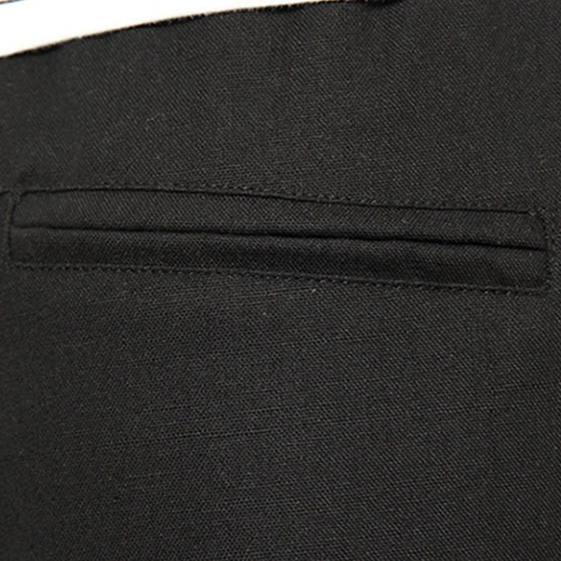 Pantaloni da uomo in cotone e lino con coulisse, modello Buddha Stones, modello primavera, semplici e patchwork, con tasche, lunghezza 7-8