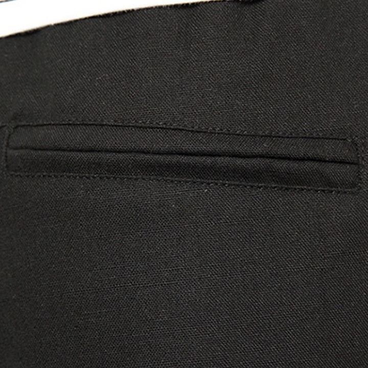 Pantaloni da uomo in cotone e lino con coulisse, modello Buddha Stones, modello primavera, semplici e patchwork, con tasche, lunghezza 7-8