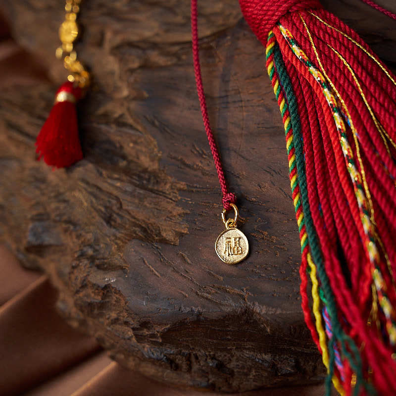 Buddha Stones 18 perle monete di rame nappa tibetana agata rossa mala da polso calmo - image 6