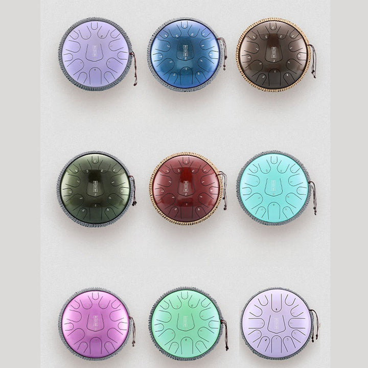 Kit di percussioni per meditazione con tamburo in acciaio Buddha Stones, 13 note, 12 pollici
