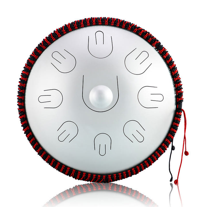 Kit per meditazione yoga con tamburo in acciaio Buddha Stones, 9 note, strumento handpan da 15 pollici