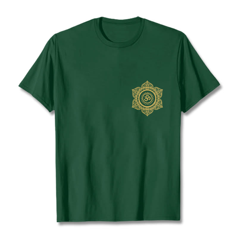Maglietta con Buddha Stones Golden Mandala OM - Verde foresta - 2XL - image 1