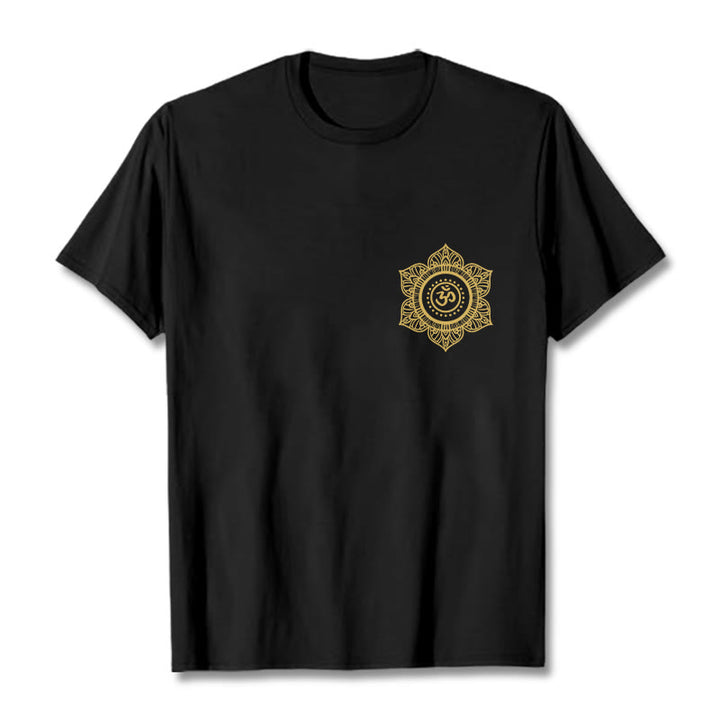 Maglietta con Buddha Stones Golden Mandala OM - Nero - 2XL - image 3