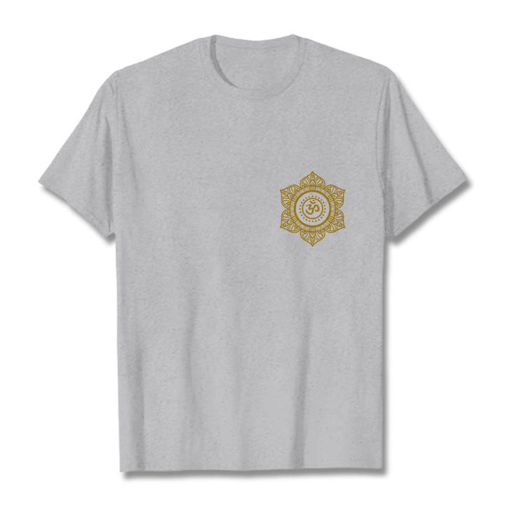 Maglietta con Buddha Stones Golden Mandala OM - Grigio chiaro - 2XL - image 20