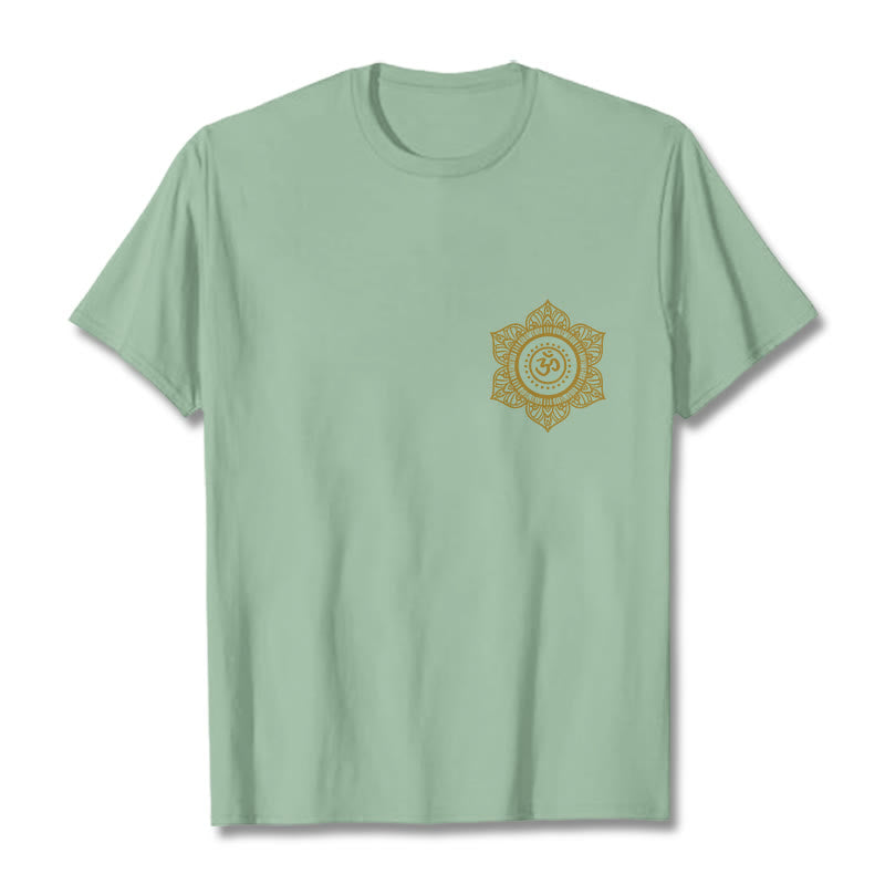 Maglietta con Buddha Stones Golden Mandala OM - Verde pallido - 2XL - image 14
