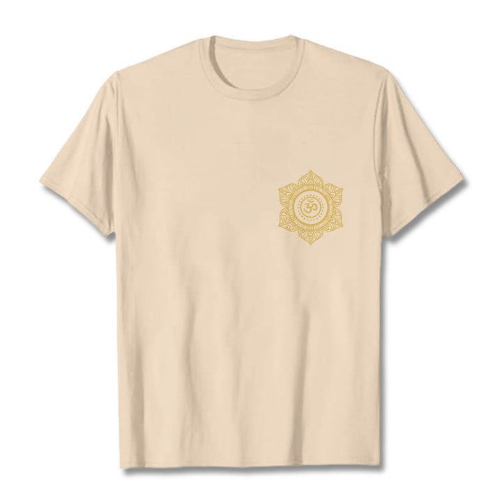 Maglietta con Buddha Stones Golden Mandala OM - Biscotto - 2XL - image 10