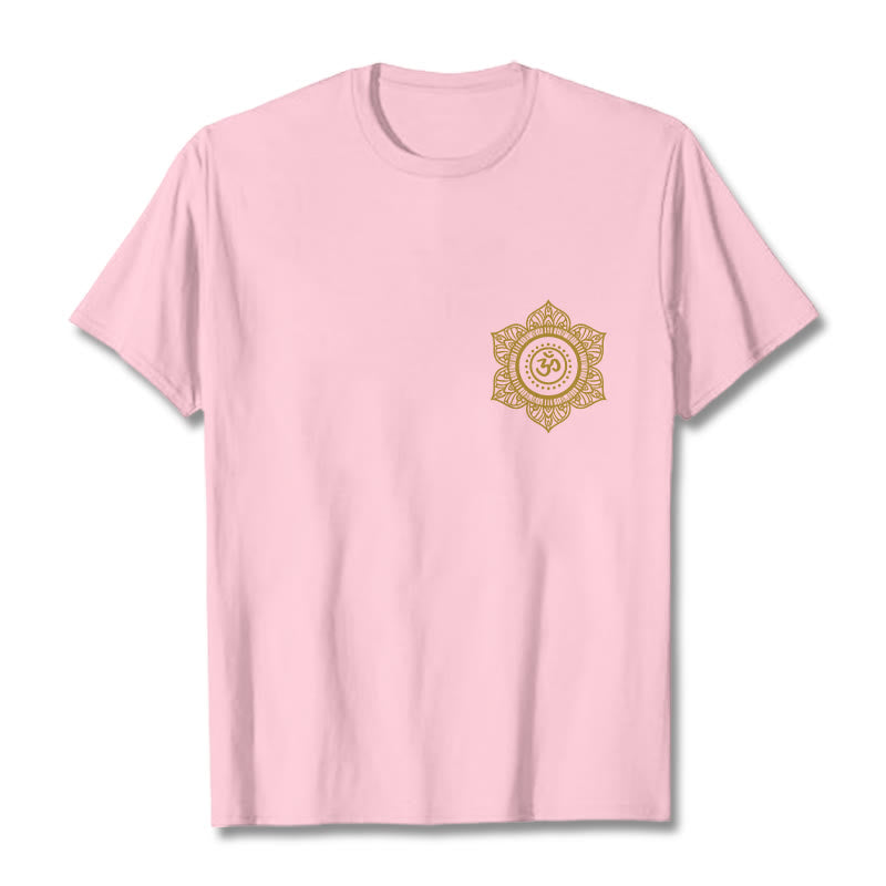 Maglietta con Buddha Stones Golden Mandala OM - Rosa chiaro - 2XL - image 13
