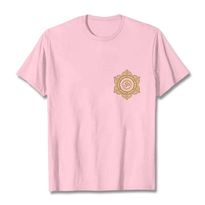 Maglietta con Buddha Stones Golden Mandala OM - Rosa chiaro - 2XL - image 12