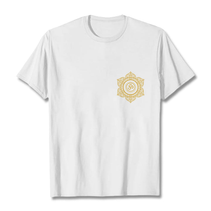 Maglietta con Buddha Stones Golden Mandala OM - Bianco - 2XL - image 8