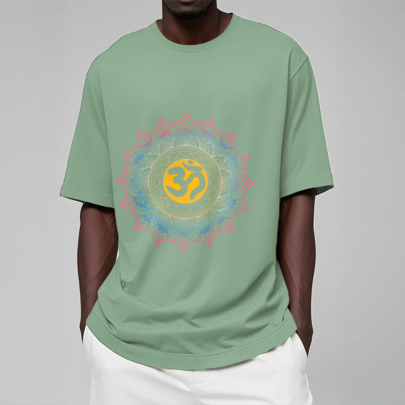 Maglietta con motivo Mandala OM Buddha Stones in sfumatura di colore - image 15